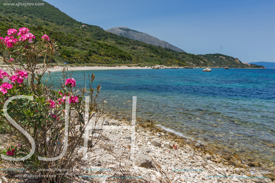 Rocks in the water of Limenia Beach, Kefalonia, Ionian Islands, Greece