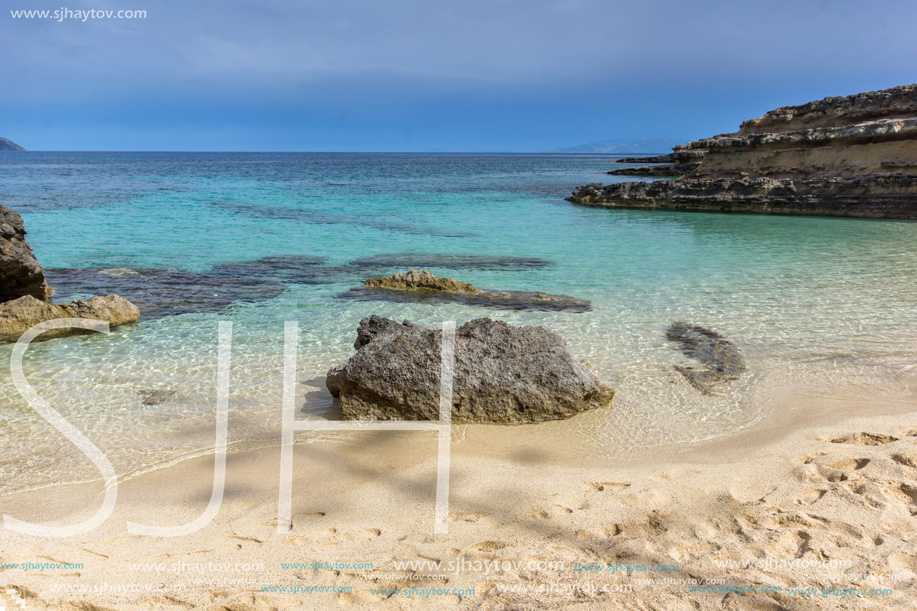 Amazing panorama of Pesada beach, Kefalonia, Ionian islands, Greece