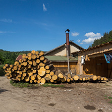 FOTINOVO, BULGARIA - MAY 5, 2018: Typical streets of village of Fotinovo in Rhodopes Mountain, Pazardzhik region, Bulgaria