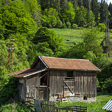 FOTINOVO, BULGARIA - MAY 5, 2018: Typical streets of village of Fotinovo in Rhodopes Mountain, Pazardzhik region, Bulgaria