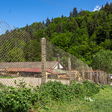 FOTINOVO, BULGARIA - MAY 5, 2018: Typical streets of village of Fotinovo in Rhodopes Mountain, Pazardzhik region, Bulgaria