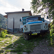 FOTINOVO, BULGARIA - MAY 5, 2018: Typical streets of village of Fotinovo in Rhodopes Mountain, Pazardzhik region, Bulgaria