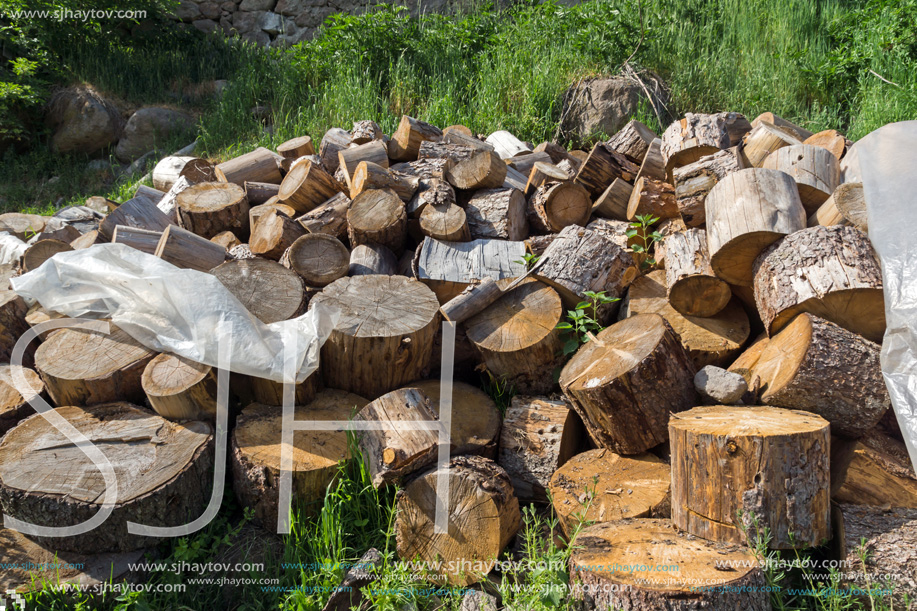 FOTINOVO, BULGARIA - MAY 5, 2018: Typical streets of village of Fotinovo in Rhodopes Mountain, Pazardzhik region, Bulgaria