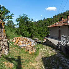 FOTINOVO, BULGARIA - MAY 5, 2018: Typical streets of village of Fotinovo in Rhodopes Mountain, Pazardzhik region, Bulgaria