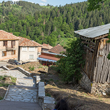 FOTINOVO, BULGARIA - MAY 5, 2018: Typical streets of village of Fotinovo in Rhodopes Mountain, Pazardzhik region, Bulgaria