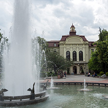 PLOVDIV, BULGARIA - MAY 25, 2018:  Building of City Hall in center of city of Plovdiv, Bulgaria
