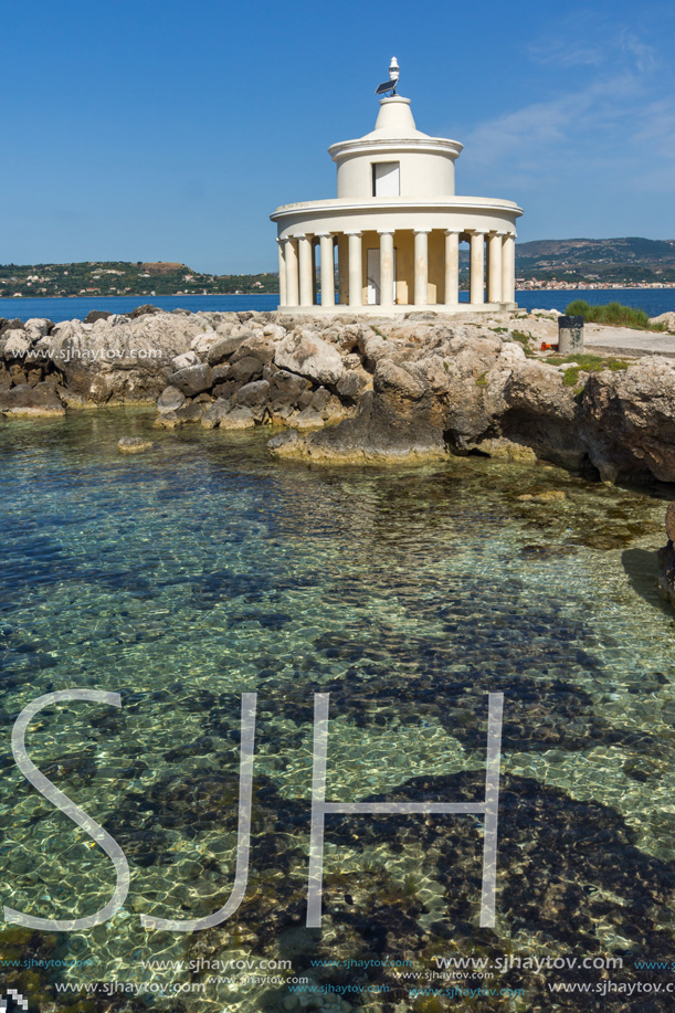 ARGOSTOLI, KEFALONIA, GREECE - MAY 26, 2015: Lighthouse of St. Theodore at Argostoli,Kefalonia, Ionian islands, Greece