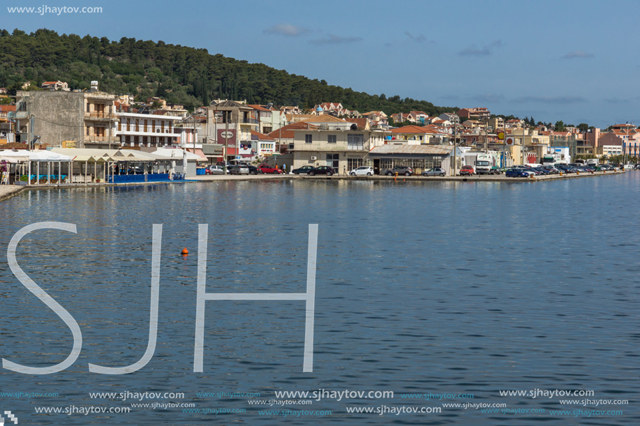 ARGOSTOLI, KEFALONIA, GREECE - MAY 26, 2015: Panorama to Argostoli town, Kefalonia, Ionian islands, Greece