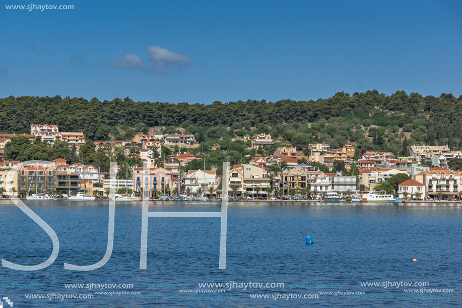 ARGOSTOLI, KEFALONIA, GREECE - MAY 26, 2015: Panorama to Argostoli town, Kefalonia, Ionian islands, Greece