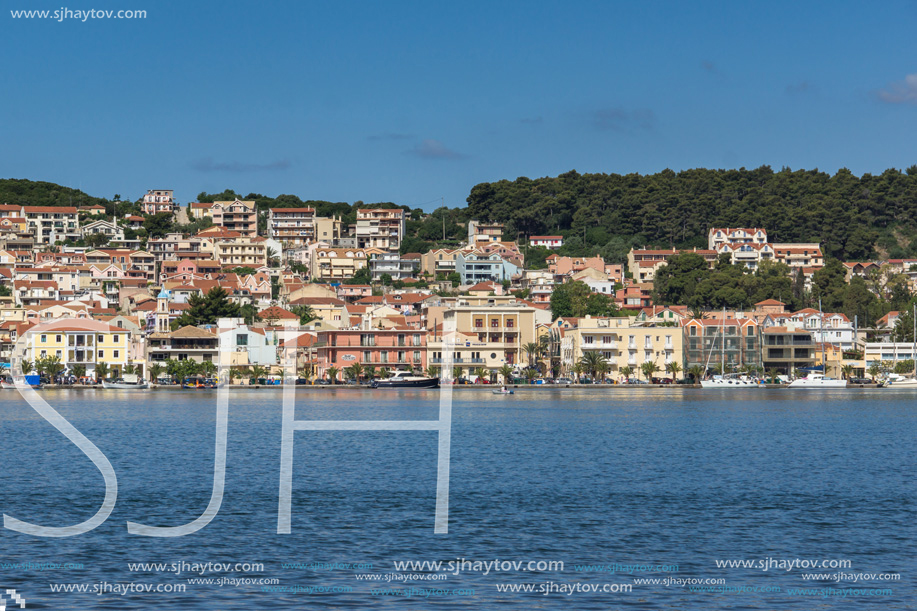 ARGOSTOLI, KEFALONIA, GREECE - MAY 26, 2015: Panorama to Argostoli town, Kefalonia, Ionian islands, Greece