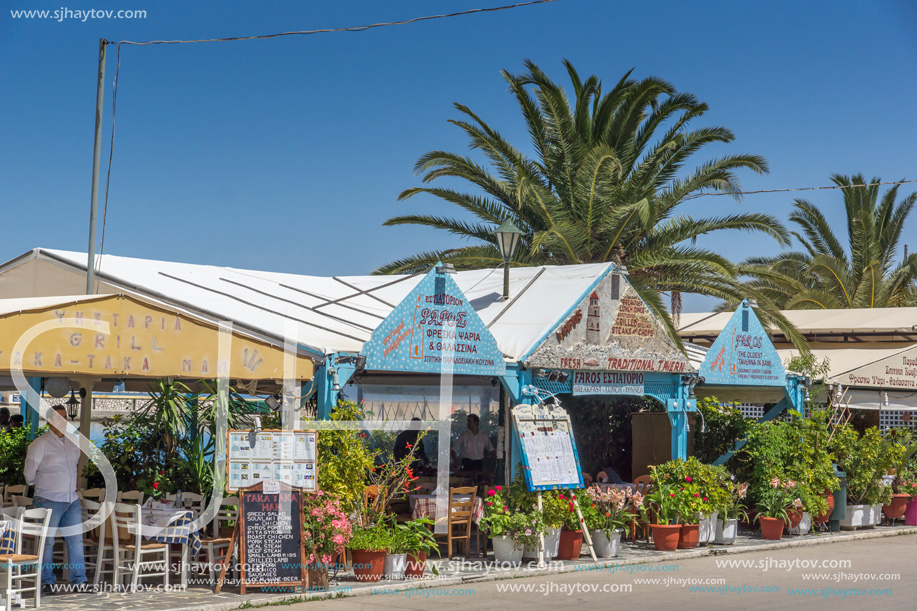 SAMI, KEFALONIA, GREECE - MAY 26, 2015: Typical Restaurant at Sami town, Kefalonia, Ionian islands, Greece