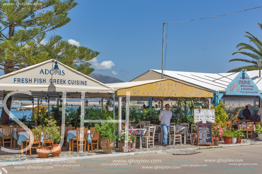 SAMI, KEFALONIA, GREECE - MAY 26, 2015: Typical Restaurant at Sami town, Kefalonia, Ionian islands, Greece