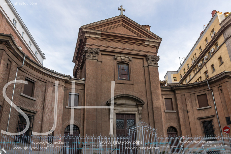 MADRID, SPAIN - JANUARY 23, 2018:  Building of Parroquia San Marcos in City of Madrid, Spain
