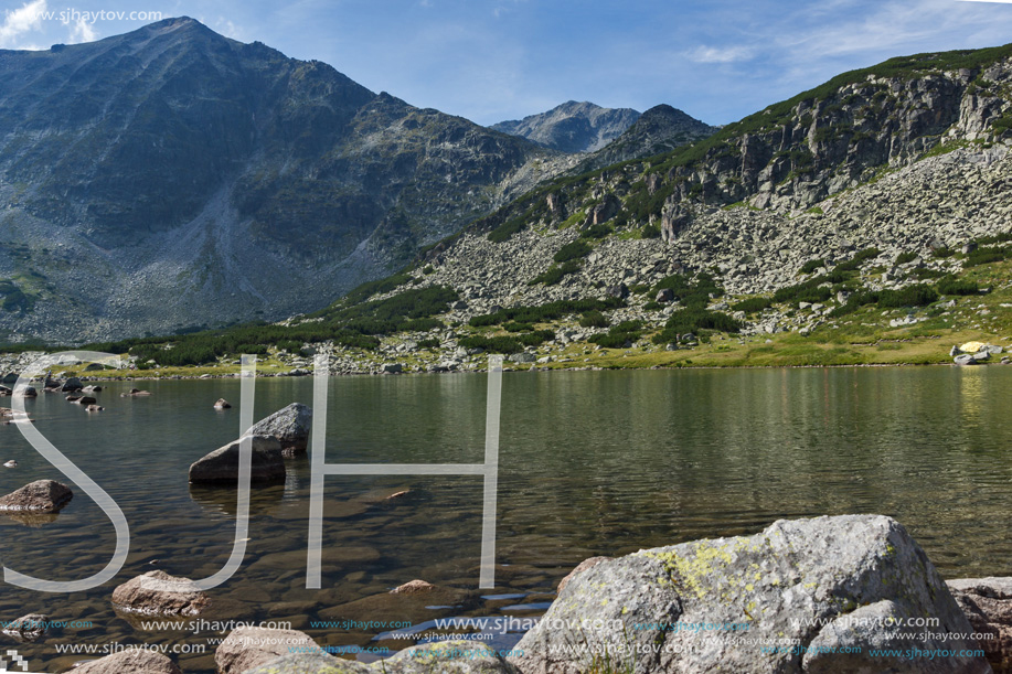 Amazing Landscape with Musala peak in Musalenski lakes,  Rila mountain, Bulgaria