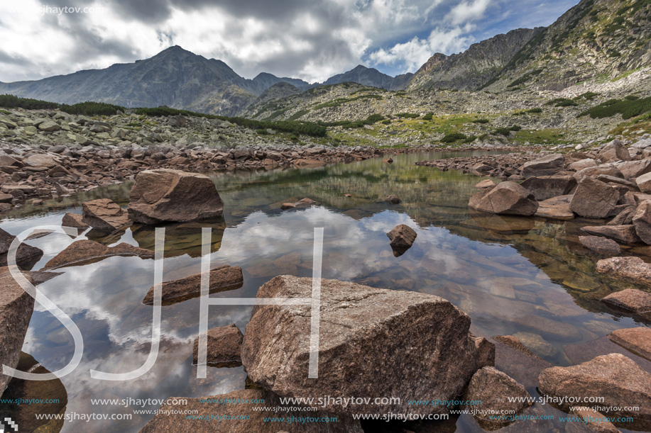 Amazing Landscape with Musala peak in Musalenski lakes,  Rila mountain, Bulgaria