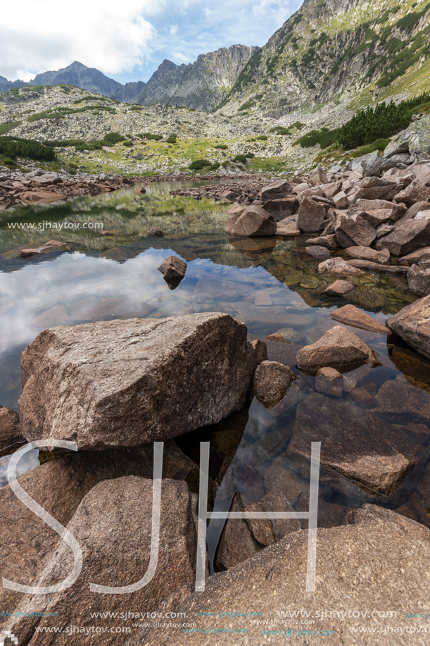 Amazing Landscape with Musala peak in Musalenski lakes,  Rila mountain, Bulgaria