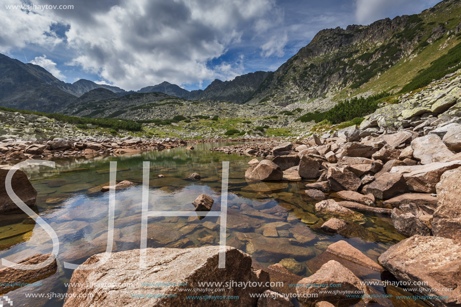 Amazing Landscape with Musala peak in Musalenski lakes,  Rila mountain, Bulgaria