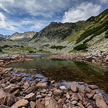 Amazing Landscape with Musala peak in Musalenski lakes,  Rila mountain, Bulgaria