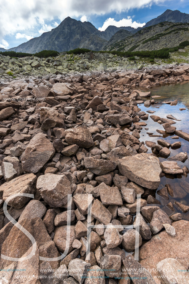 Amazing Landscape with Musala peak in Musalenski lakes,  Rila mountain, Bulgaria