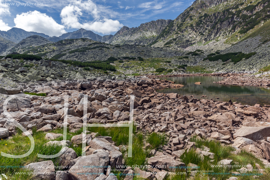 Amazing Landscape with Musala peak in Musalenski lakes,  Rila mountain, Bulgaria