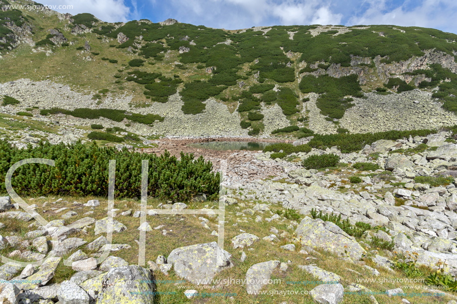 Landscape with Green hills and Musalenski lakes,  Rila mountain, Bulgaria