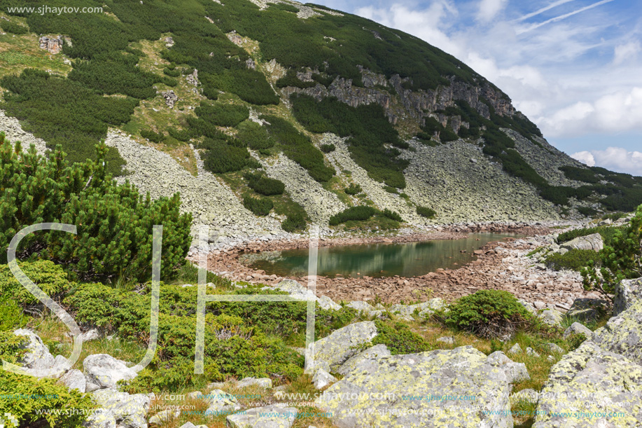 Landscape with Green hills and Musalenski lakes,  Rila mountain, Bulgaria