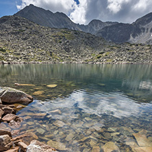 Amazing Landscape with Musala peak in Musalenski lakes,  Rila mountain, Bulgaria