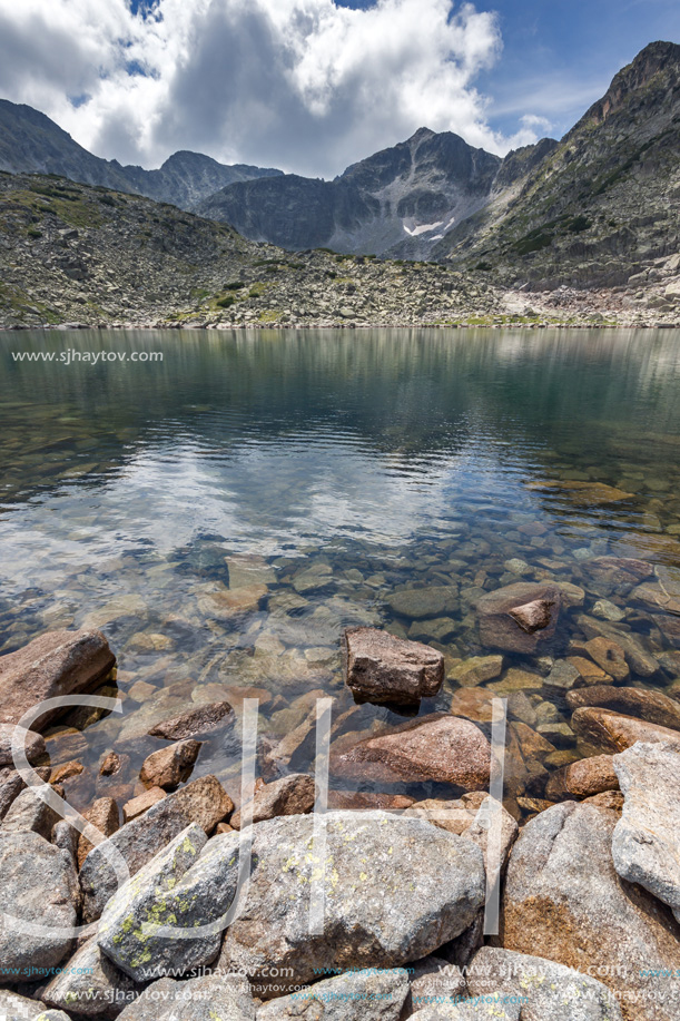 Amazing Landscape with Musala peak in Musalenski lakes,  Rila mountain, Bulgaria