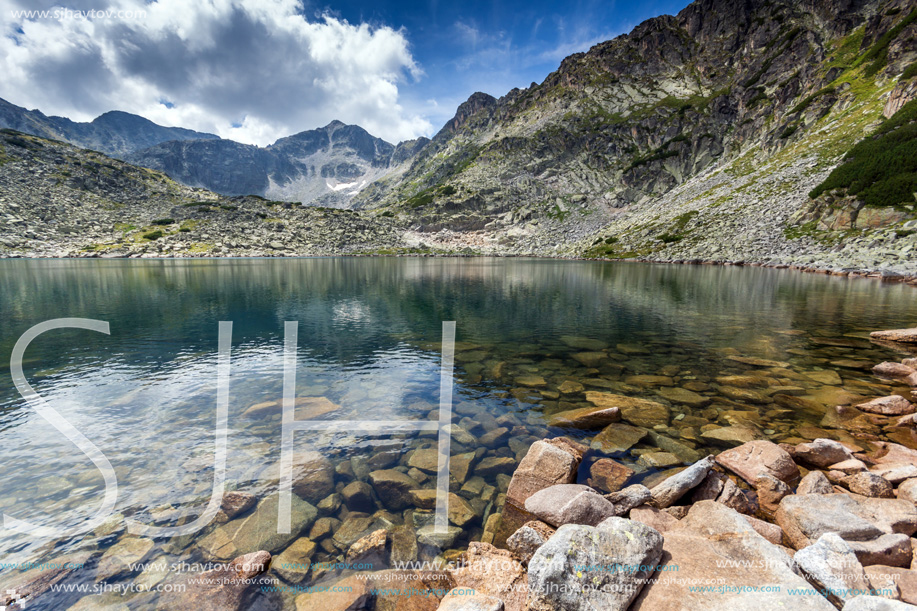 Amazing Landscape with Musala peak in Musalenski lakes,  Rila mountain, Bulgaria