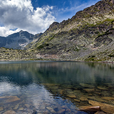 Amazing Landscape with Musala peak in Musalenski lakes,  Rila mountain, Bulgaria