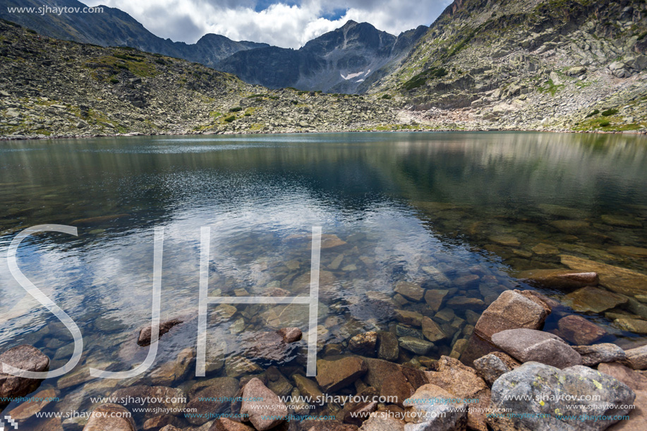 Amazing Landscape with Musala peak in Musalenski lakes,  Rila mountain, Bulgaria