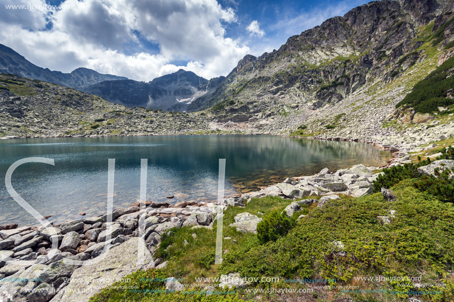 Amazing Landscape with Musala peak in Musalenski lakes,  Rila mountain, Bulgaria