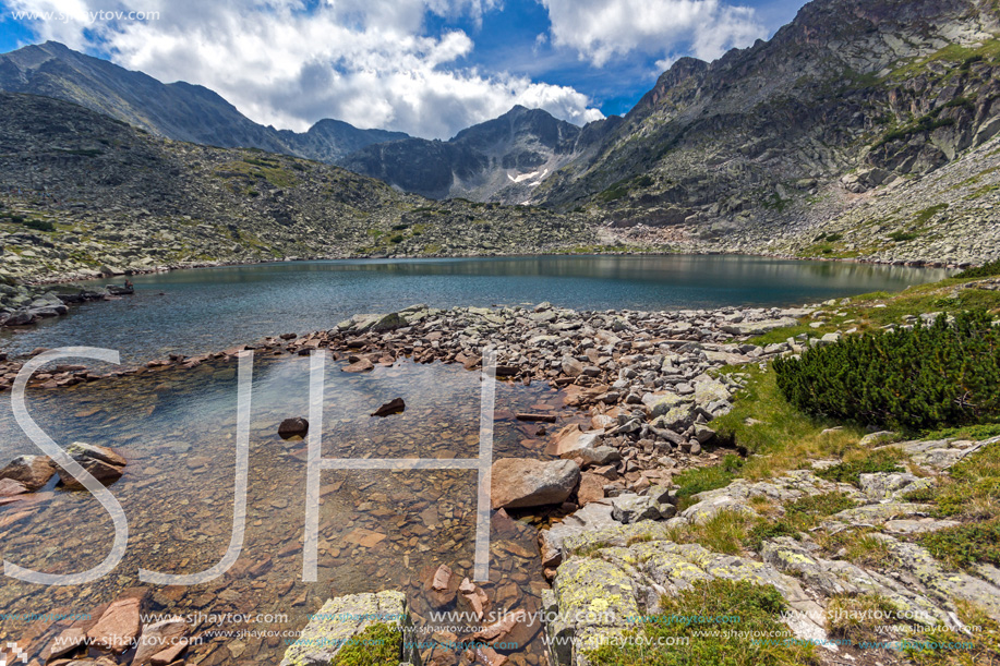 Amazing Landscape with Musala peak in Musalenski lakes,  Rila mountain, Bulgaria