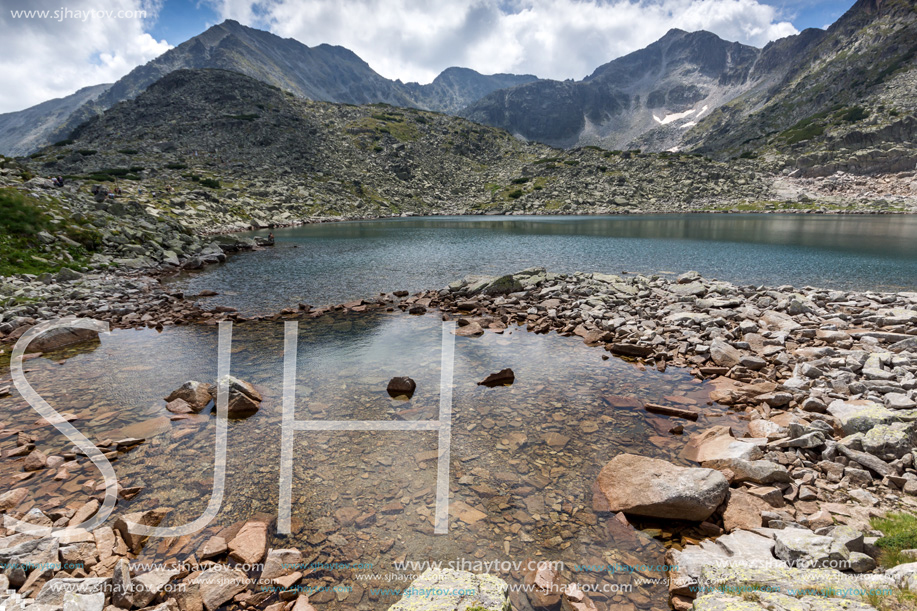 Landscape with Green hills and Musalenski lakes,  Rila mountain, Bulgaria