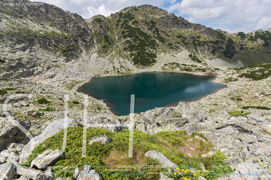 Landscape with Green hills and Musalenski lakes,  Rila mountain, Bulgaria