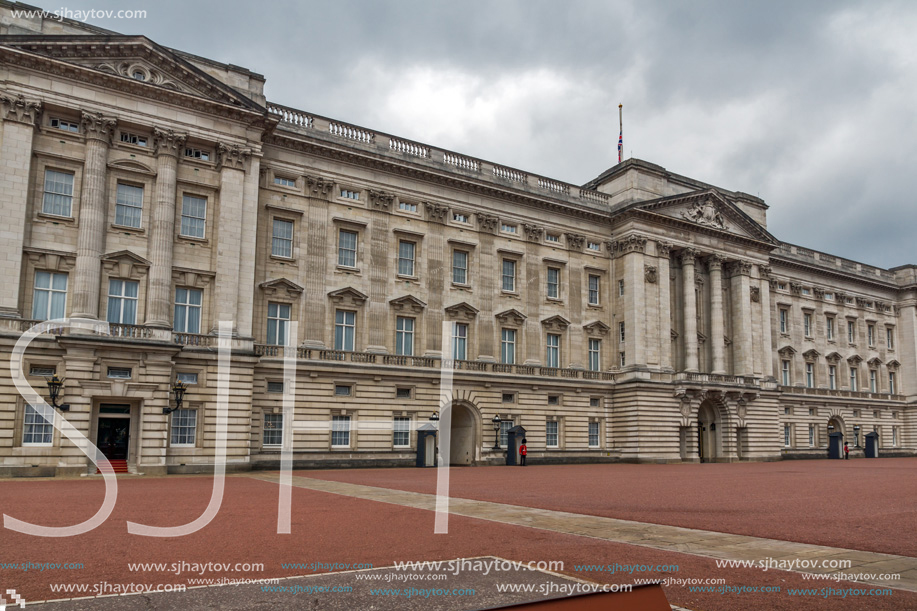 LONDON, ENGLAND - JUNE 17, 2016: Panorama of Buckingham Palace in London, England, Great Britain