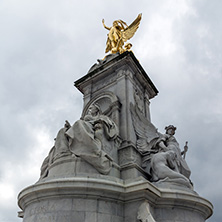 LONDON, ENGLAND - JUNE 17, 2016: Queen Victoria Memorial in front of Buckingham Palace, London, England, United Kingdom