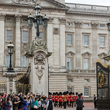 LONDON, ENGLAND - JUNE 17, 2016: Panorama of Buckingham Palace in London, England, Great Britain