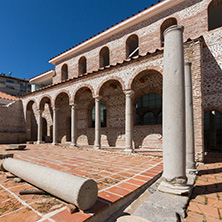SANDANSKI, BULGARIA - APRIL 4, 2018: Ruins of Episcopal complex with basilica in town of Sandanski, Bulgaria
