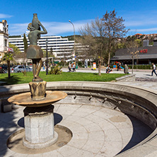 SANDANSKI, BULGARIA - APRIL 4, 2018: The Center and Pedestrian street in town of Sandanski, Bulgaria