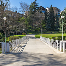 SANDANSKI, BULGARIA - APRIL 4, 2018: Spring view of Park St. Vrach in town of Sandanski, Bulgaria
