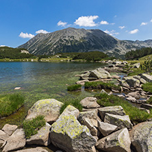Amazing Landscape with Muratovo Lake and Todorka peak, Pirin Mountain, Bulgaria