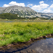 Amazing Landscape with Muratovo Lake and Todorka peak, Pirin Mountain, Bulgaria