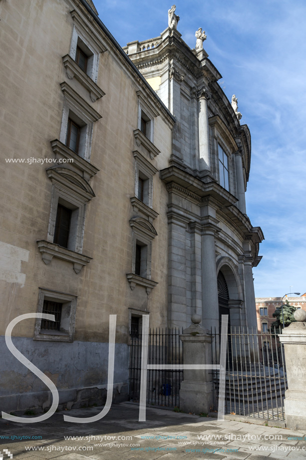 MADRID, SPAIN - JANUARY 23, 2018:  Amazing view of San Francisco el Grande church in City of Madrid, Spain