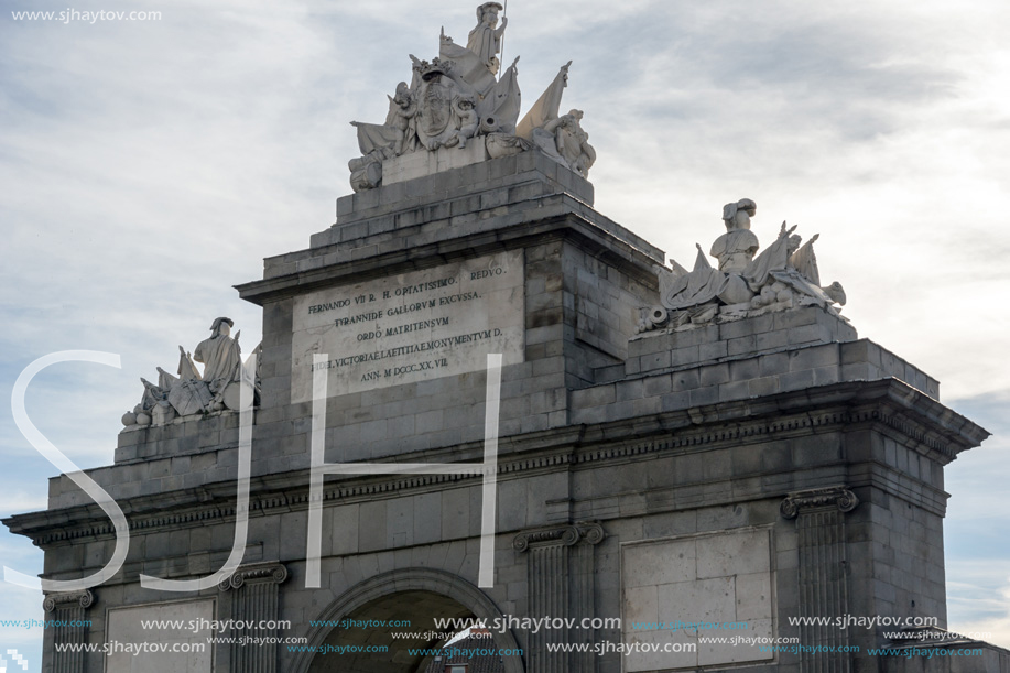 MADRID, SPAIN - JANUARY 23, 2018: Amazing view of Puerta de Toledo in City of Madrid, Spain