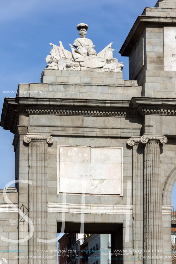 MADRID, SPAIN - JANUARY 23, 2018: Amazing view of Puerta de Toledo in City of Madrid, Spain