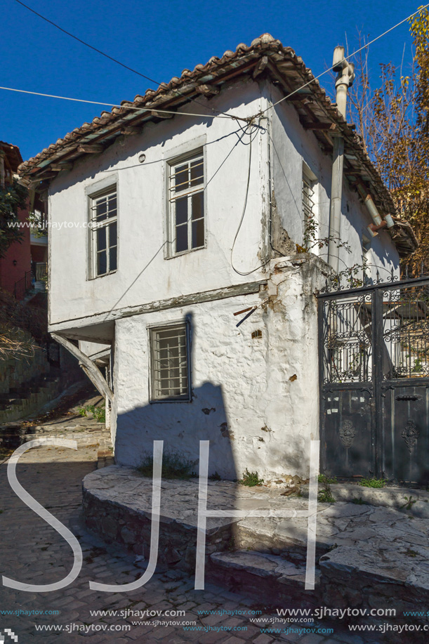 XANTHI, GREECE - DECEMBER 28, 2015: Street and old houses in old town of Xanthi, East Macedonia and Thrace, Greece