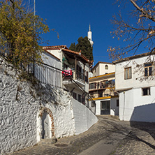 XANTHI, GREECE - DECEMBER 28, 2015: Street and old houses in old town of Xanthi, East Macedonia and Thrace, Greece