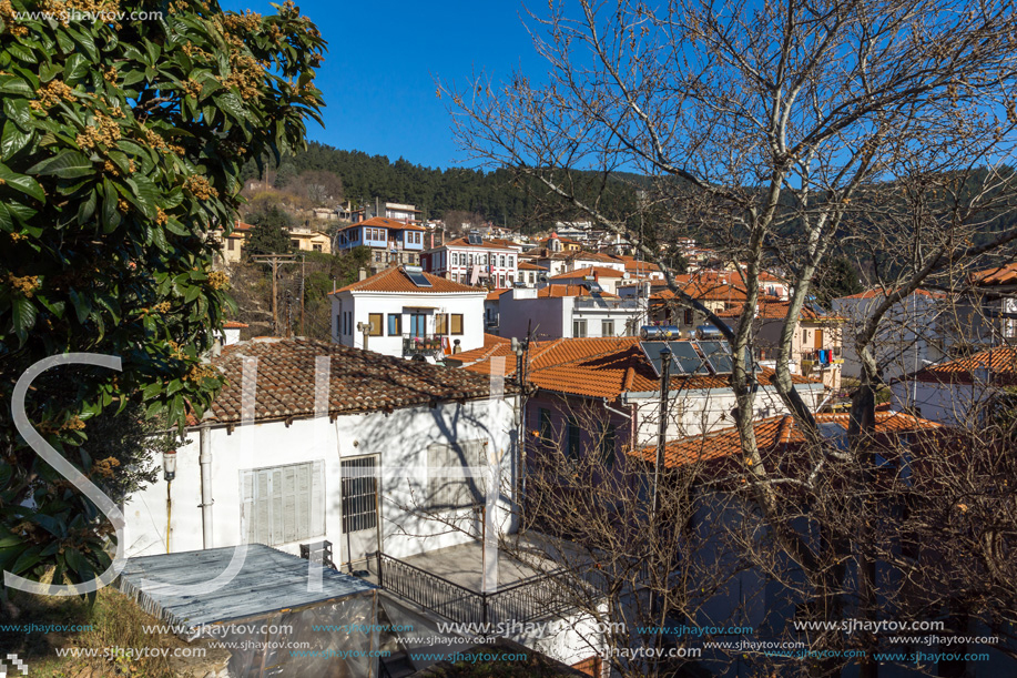 XANTHI, GREECE - DECEMBER 28, 2015: Panoramic view of old town of Xanthi, East Macedonia and Thrace, Greece