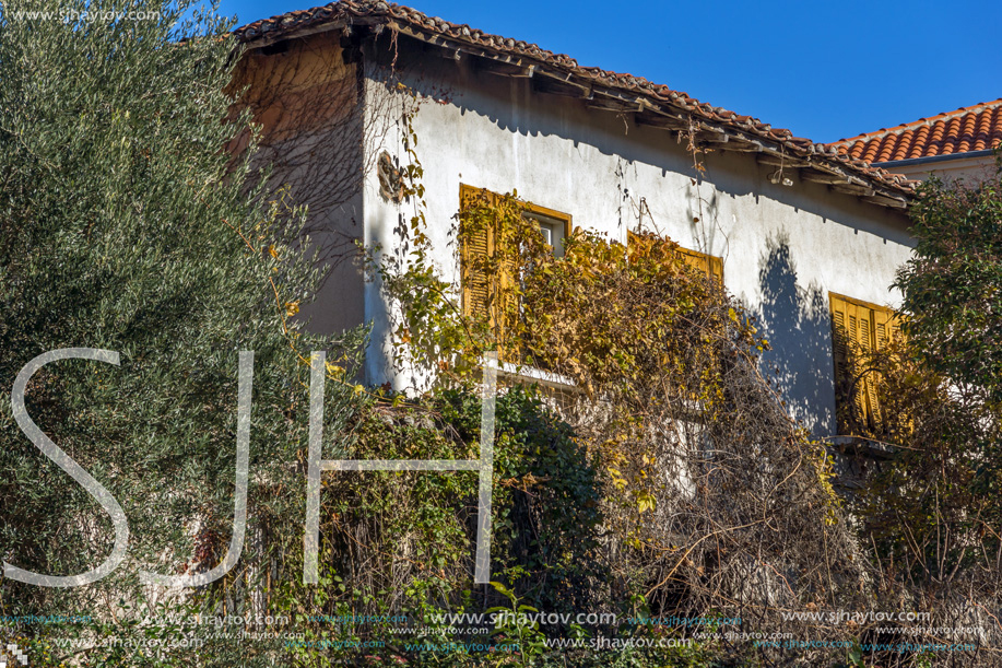 XANTHI, GREECE - DECEMBER 28, 2015: Street and old houses in old town of Xanthi, East Macedonia and Thrace, Greece